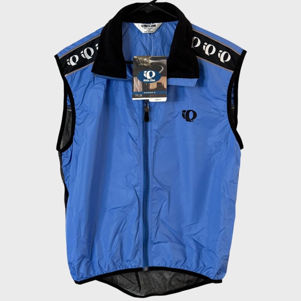 Pearl Izumi Zephrr 2 Mesh Cycling Vest Blue Women's Large Lightweight Zip-Up New